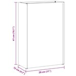 vidaXL Porte-parapluie Anthracite 28 x 12 x 41 cm Acier