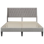 vidaXL Cadre de lit avec tête de lit Gris clair 160 x 200 cm Velours