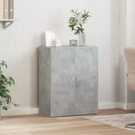 vidaXL Armoire de classement gris béton bois d'ingénierie