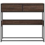 vidaXL Table console chêne marron 90x35x80 cm bois d'ingénierie