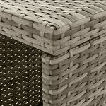 vidaXL Ensemble de bar de jardin 3 Pièces et coussins gris résine tressée