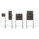 Bloc de boites aux lettres collectives extérieures · B6 - Gris brun