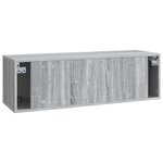 vidaXL Meuble TV mural Sonoma gris 98 x 31 x 30 cm Bois d'ingénierie