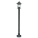 vidaXL Lampe de jardin à piquet 6 Pièces E27 110 cm Aluminium Vert foncé