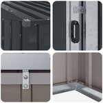 vidaXL Cabanons de jardin Anthracite 137 x 81 x 180 cm Métал