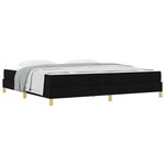 vidaXL Lit à ressorts avec matelas Noir 200 x 200 cm tissu