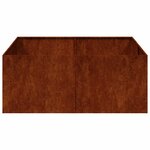 vidaXL Jardinière rouillé 100x100x40 cm acier inoxydable