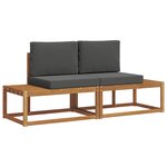 vidaXL Ensemble de canapés d'extérieur 2 pc Naturel