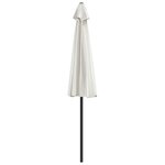 vidaXL Parasol de balcon avec mât en aluminium Sable 270x144 cm Demi