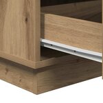 vidaXL Cabinet de chevet avec LED Chêne artisan 39x34.5x65 cm Bois d'ingénierie