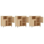 vidaXL Buffets 3 Pièces Chêne sonoma Bois d'ingénierie