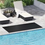 vidaXL Tapis de sol Noir 1 x 2 m Caoutchouc
