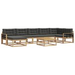 vidaXL Ensemble de canapés d'extérieur 8 pc Blanc et anthracite