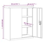 vidaXL Classeur noir 90x40x145 cm acier