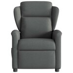 vidaXL Fauteuil inclinable électrique Gris foncé Tissu