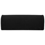 vidaXL Coussin de repose-pieds Uni Noir 42 x 18 x 13 cm