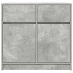 vidaXL Buffet avec tiroir gris béton 80x34x76 cm bois d'ingénierie