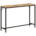 vidaXL Table console 110x30x75 cm bois de manguier massif brut et fer