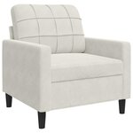 vidaXL Fauteuil Crème 60 cm Velours