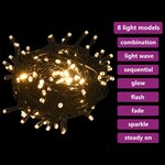 vidaXL Set de boules de Noël avec pic et 300 LED 120Pièces Blanc et gris