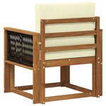vidaXL Sofa de milieu extérieur Bois d'Acacia Massif Naturel