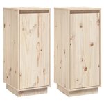 vidaXL Buffets 2 Pièces 31 5x34x75 cm Bois massif de pin
