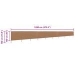 vidaXL Paravent 9 panneaux Tissu 1200 x 160 cm Taupe