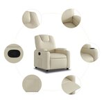 vidaXL Fauteuil inclinable en similicuir crème