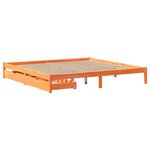 vidaXL Cadre de lit sans matelas cire marron 200x200cm bois pin massif