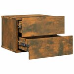 vidaXL Table de chevet Chêne fumé 40x30x30 cm Bois d'ingénierie