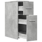 vidaXL Armoire de salle de bain étroite avec roulettes gris béton