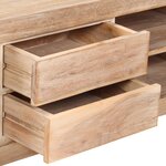 vidaXL Meuble TV Bois d'acacia massif 120 x 30 x 40 cm Marron clair