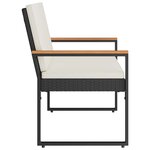 vidaXL Banc extérieur 2 -Seater 107 x 61 x 80 cm polyrotin