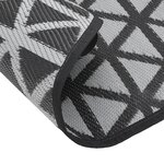 vidaXL Tapis d'extérieur noir Ø200 cm PP