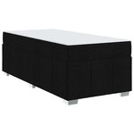vidaXL Cadre de lit avec matelas Noir 90 x 200 cm tissu