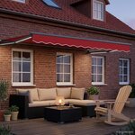 vidaXL Auvent rétractable électrique Rouge 3 x 2 5 m