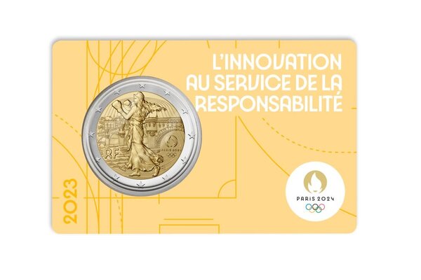 Jeux olympiques de paris 2024 - monnaie de 2€ commémorative bu - 3/5