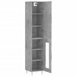 vidaXL Buffet haut Gris béton 34 5x34x180 cm Bois d'ingénierie