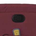 vidaXL Fauteuil de massage inclinable Rouge bordeaux Tissu