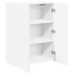 vidaXL Meuble TV mural Blanc 59 5 x 31 x 80 cm Bois d'ingénierie