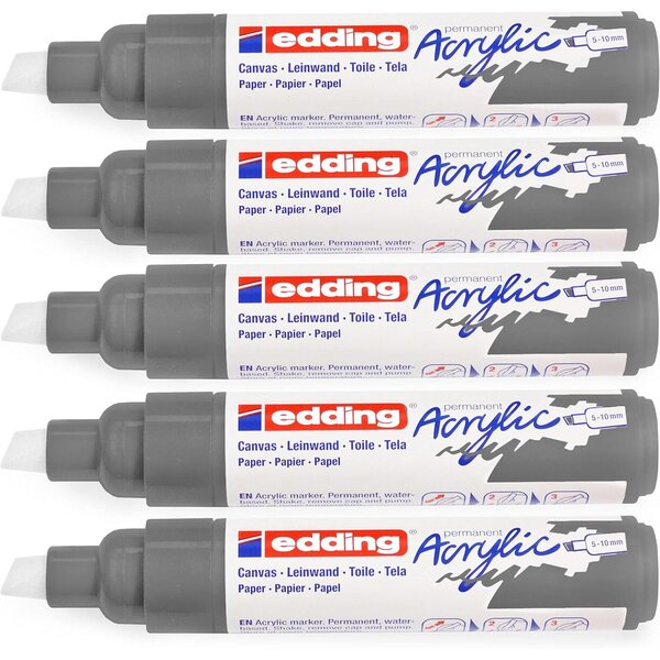 Marqueur acrylique large 5000 anthracite 5-10 mm x 5 EDDING