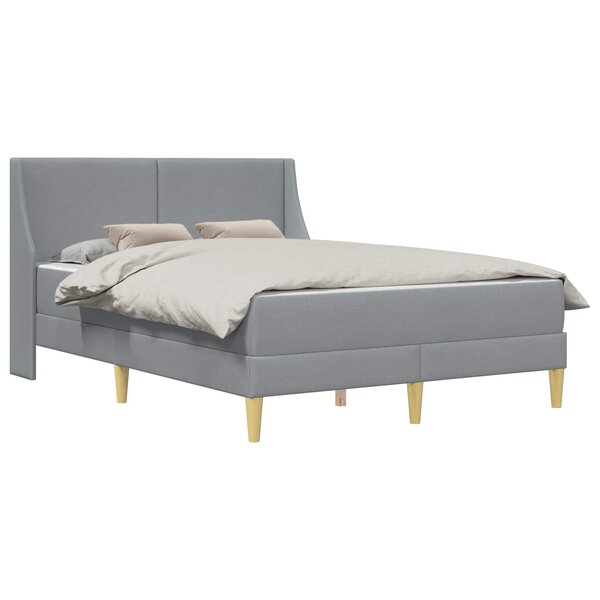 vidaXL Cadre de lit avec matelas avec tête de lit Polyester