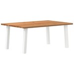 vidaXL Table à manger marron clair bois de chêne massif rectangulaire