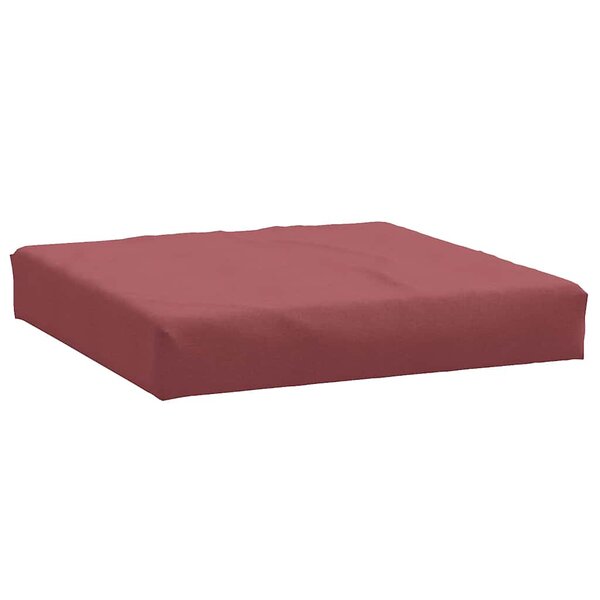 vidaXL Coussin de palette rouge bordeaux mélangé 60x60x9 5 cm tissu