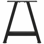 vidaXL Pieds de table basse en forme de A  2 pièces  noir  50 x (42-43) cm  acier