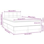 vidaXL Sommier à lattes de lit avec matelas LED bleu foncé 120x190 cm
