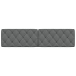 vidaXL Coussin de tête de lit gris foncé 200 cm tissu