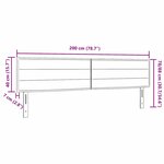 vidaXL Tête de lit LED avec des lumières à LED Taupe 200 cm Polyester