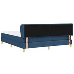 vidaXL Lit à ressorts avec matelas Bleu 180 x 200 cm tissu