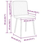 vidaXL Chaises à manger lot de 4 Gris foncé Velours